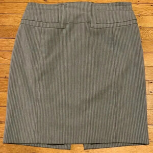 Pinstripe pencil skirt